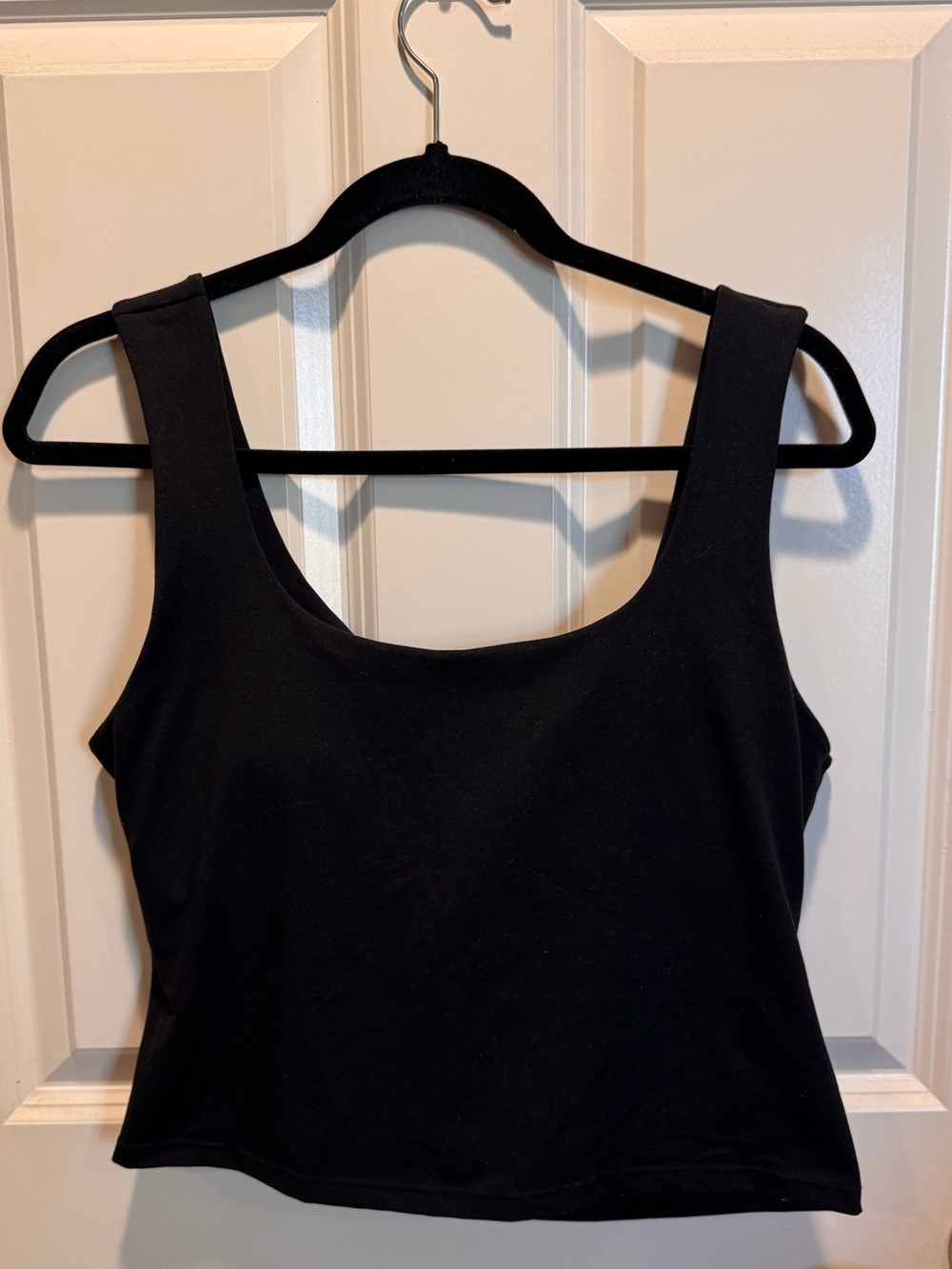 Fabletics Black Scoop Neck Bra Tank Top